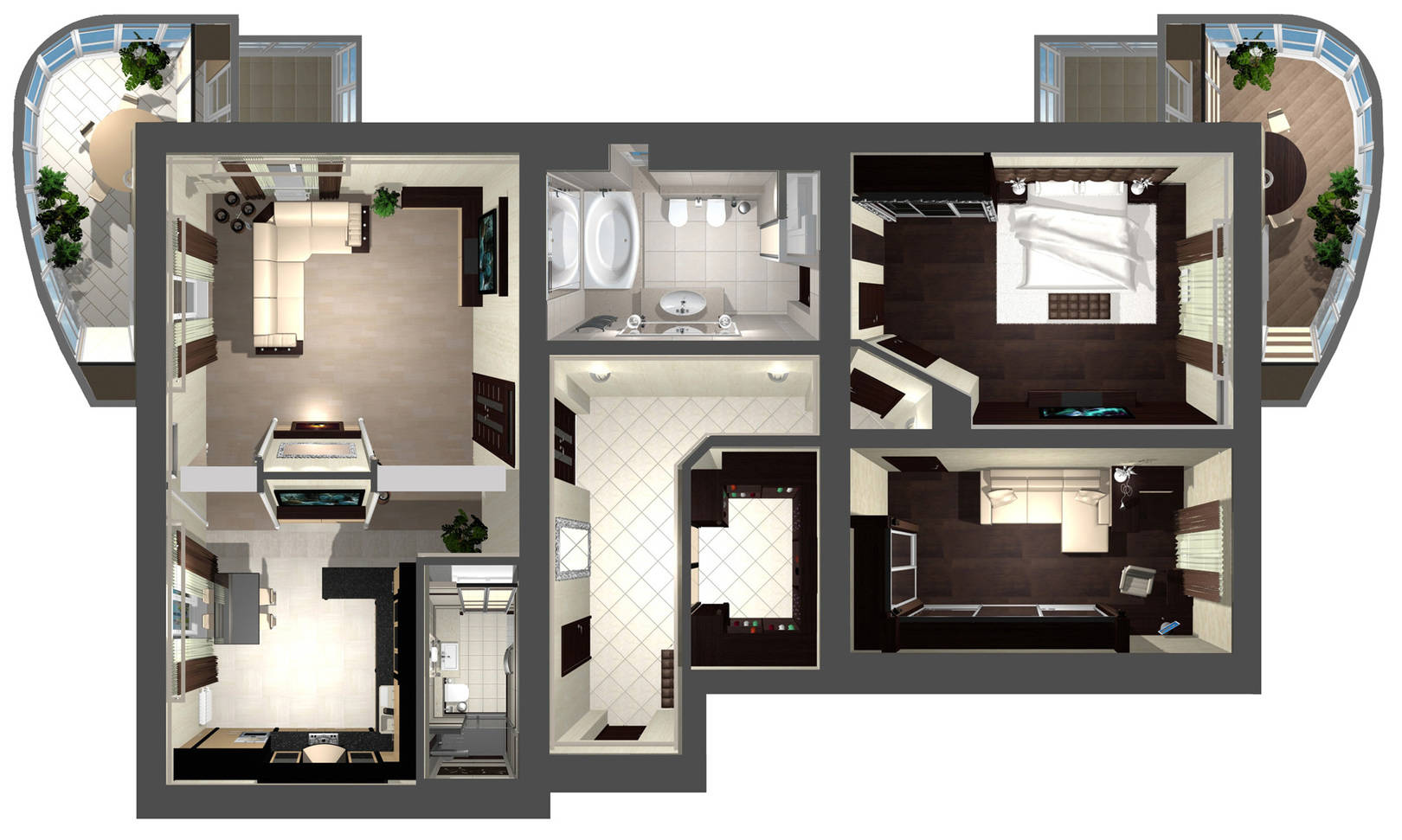 Дизайн трехкомнатной квартиры: идеи для оформления интерьера